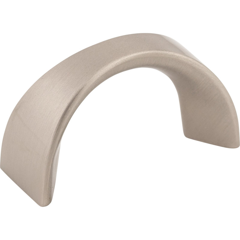Crescent Bar pull, Brushed Satin Nickel, 1 1/4" Center to Center