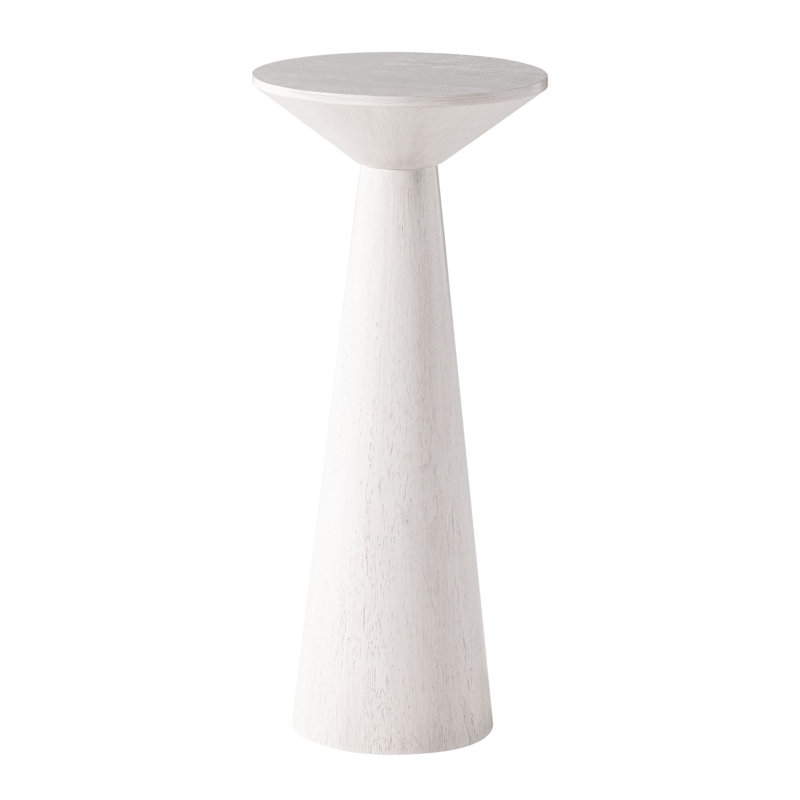 Top End Table, White