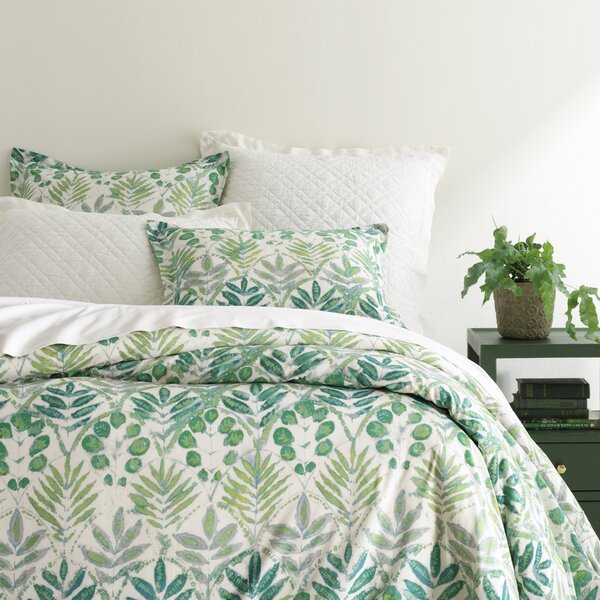 Green Solid Color Plain Microfiber Duvet Cover