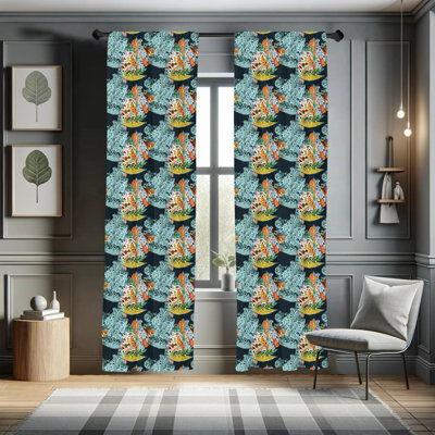 Paisley Semi-Sheer Rod Pocket Sliding Panel