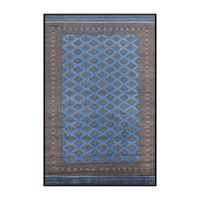 Tapis bleu / gris Kelsi