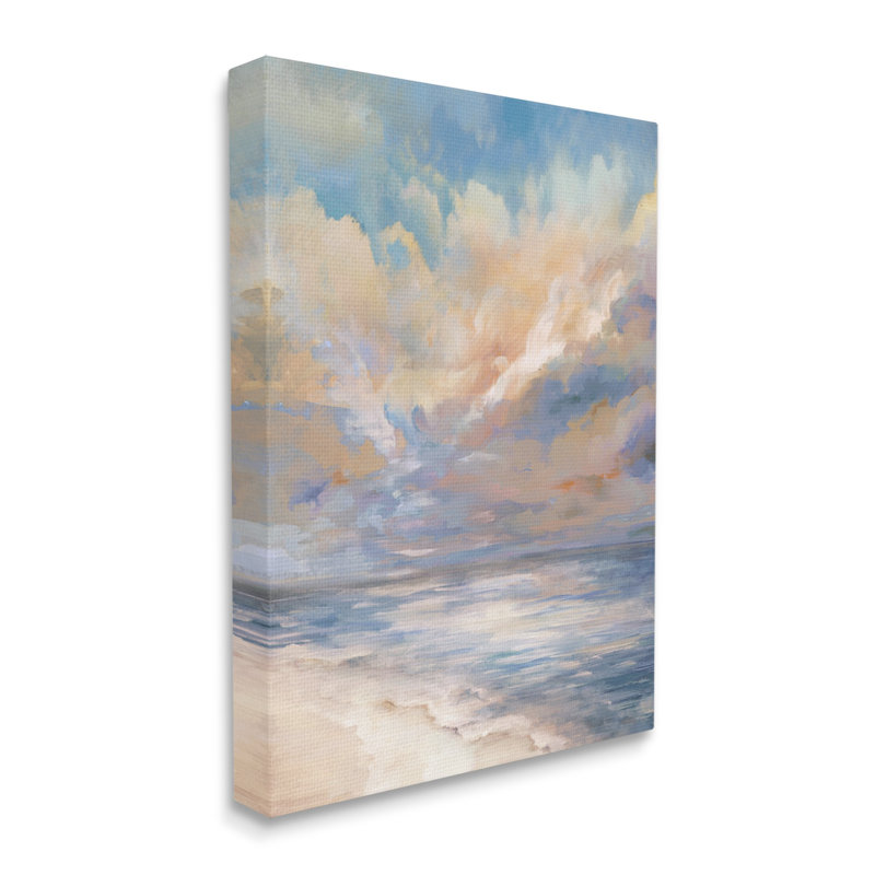 «Abstract Sunset Shoreline» par Carson Lyons, H 20 po x l 16 po x P 1,5 po