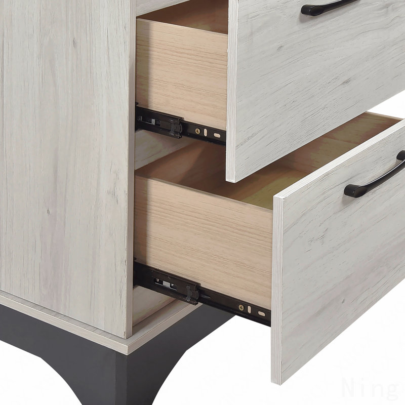 Table de chevet 2 tiroirs, mobilier de chambre 1 pièce