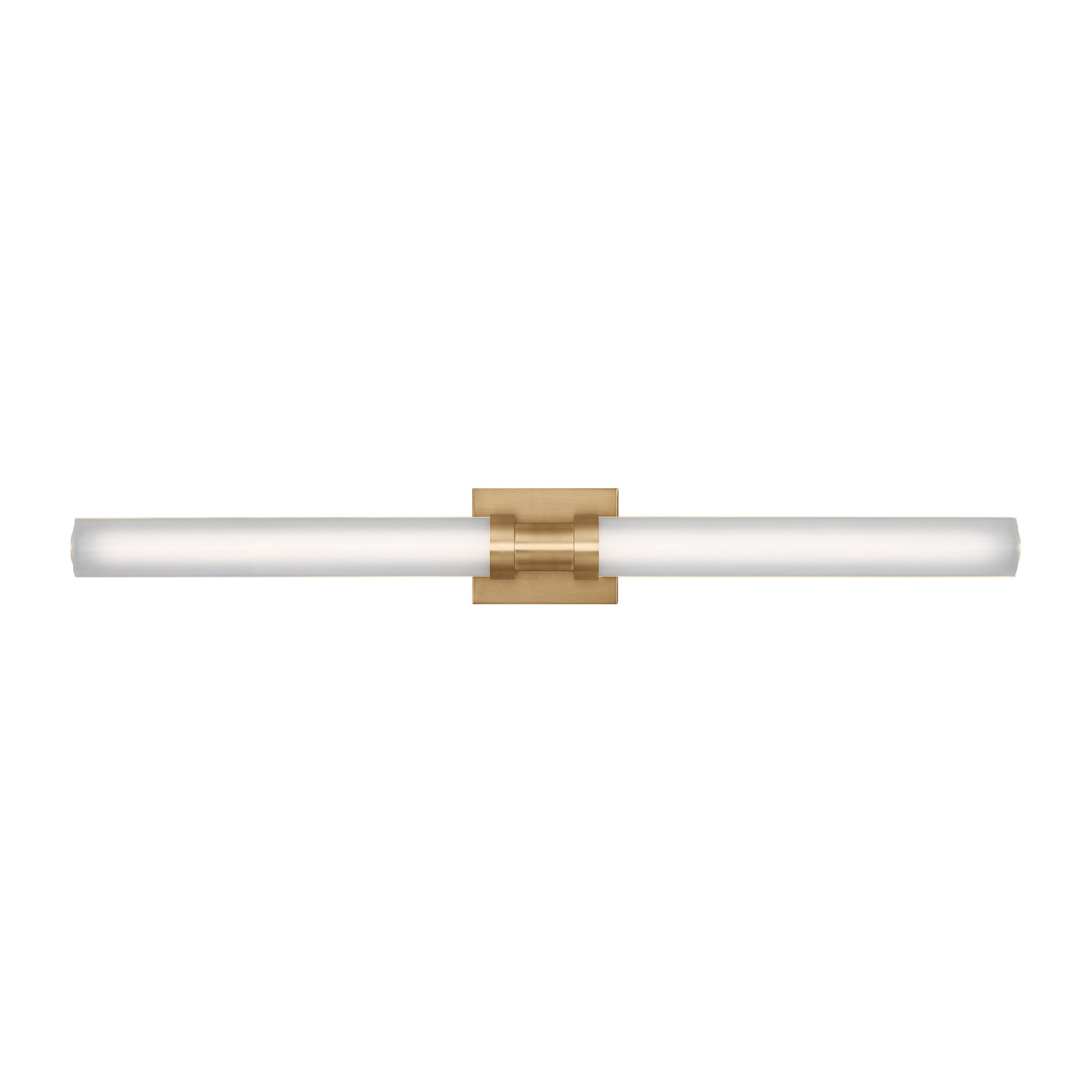 Kelan Single Frosted Dimmable LED Vanity Light, Satin Brass, 20W, 37.75"H x 4.75"W x 4.5"D