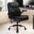 Nakysha Executive PU Leather Office Chair with Swivel Base and Flip-up Armrests-727507569