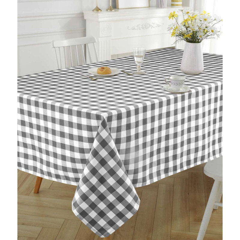 Table Cloth Check, Grey, 52cm W x 70cm L