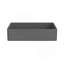Lavabo de salle de bain rectangulaire en béton 19,68 "gris foncé moderne avec motifs