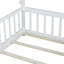 Lit simple en forme de tente avec garde-corps, lattes, blanc-1499553910
