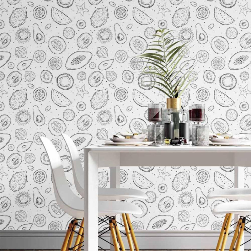 Rouleau de papier peint adhésif Bop, L 10,5 po x l 24 po