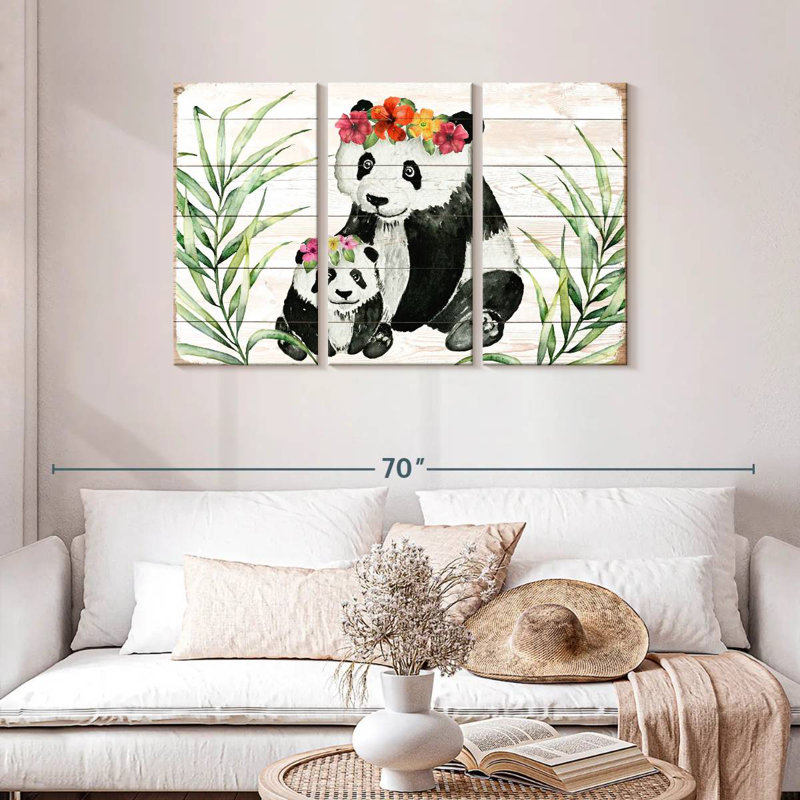Brampt Pandas Floral Crown, 28" H x 45" W