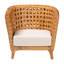 Fauteuil d'appoint bohémien clair miel Ratan