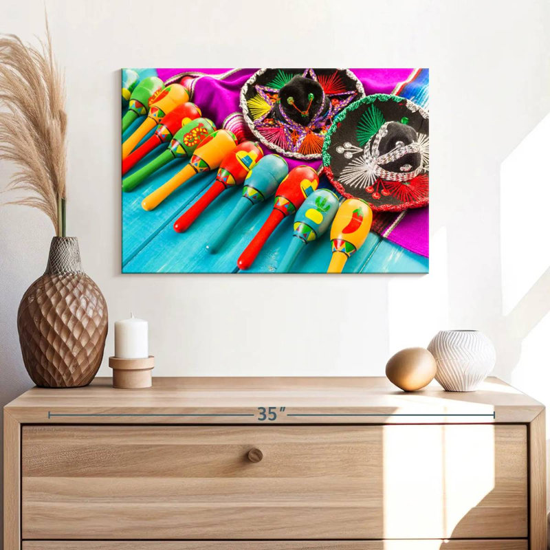 Maracas de la fête mexicaine Lelend, H 16 po x l 24 po