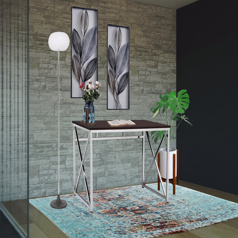 Bureau Madison, MDF brun / chrome