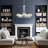  Bisque 5-Light Etched Opal Glass Chandelier