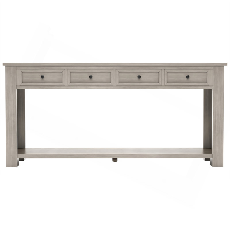 Console Table/Sofa Table with Storage Drawers and Bottom Shelf for Entryway Hallway, Gray Wash Incorrect