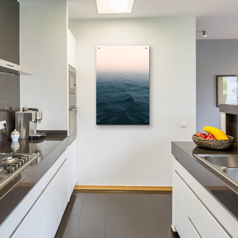Art mural en verre épique «Ocean 5» par Ian Winistanley, H 36 po x l 24 po x P 0,2 po