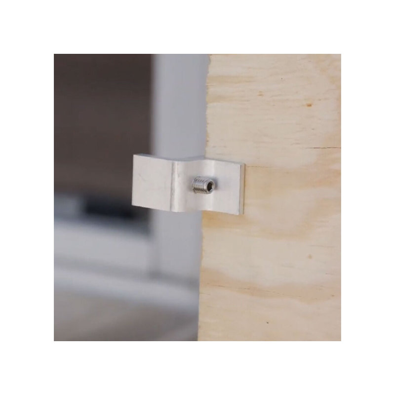 Pince pour plan de travail commerciale FHC BUP34SF, matériau en aluminium, conception réutilisable pour contreplaqué de 3/4 po