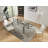 Azruddin Extendable Glass Top Metal Base Dining Table