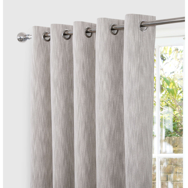 Gardunio Blackout EYELET/RINGTOP Curtain Pair, 114 x 137 cm, Natural