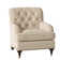 Fauteuil à coussin en duvet capitonné Devan