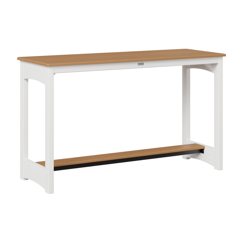 Berlin Gardens Balcony Counter Height Table, Natural Teak, 35.5" H x 60" W x 22" D