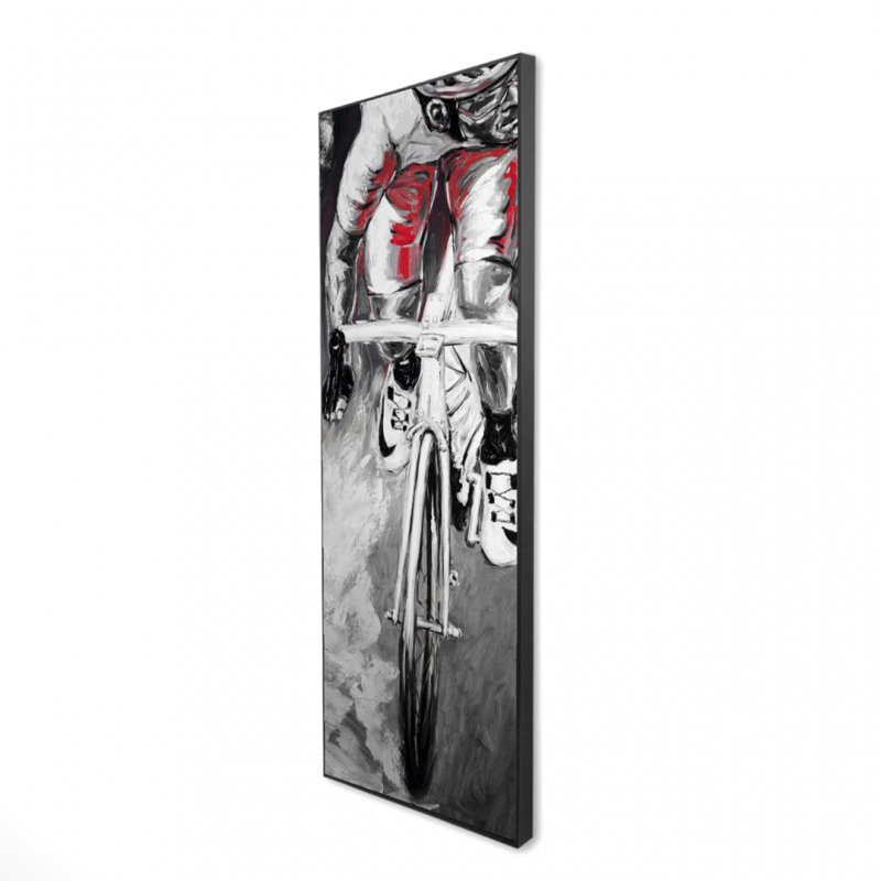 " Red Cyclist ", 60" H x 20" W