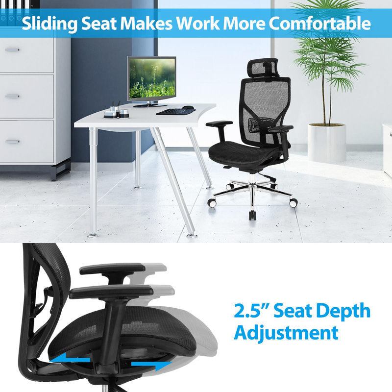 Lachlynn Mesh Task Chair with Headrest