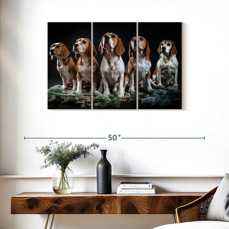 Beagle Squad, 24" H x 38" W