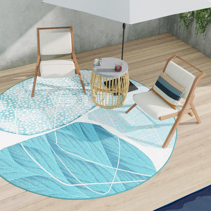 Keazia Indoor/Outdoor Area Rug, Round 6'1"