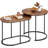 Golden Marble Pattern Nesting Tables - Set Of 2 Stacking Side Tables For Living Room, Balcony, And Office Decor, Vintage Brown