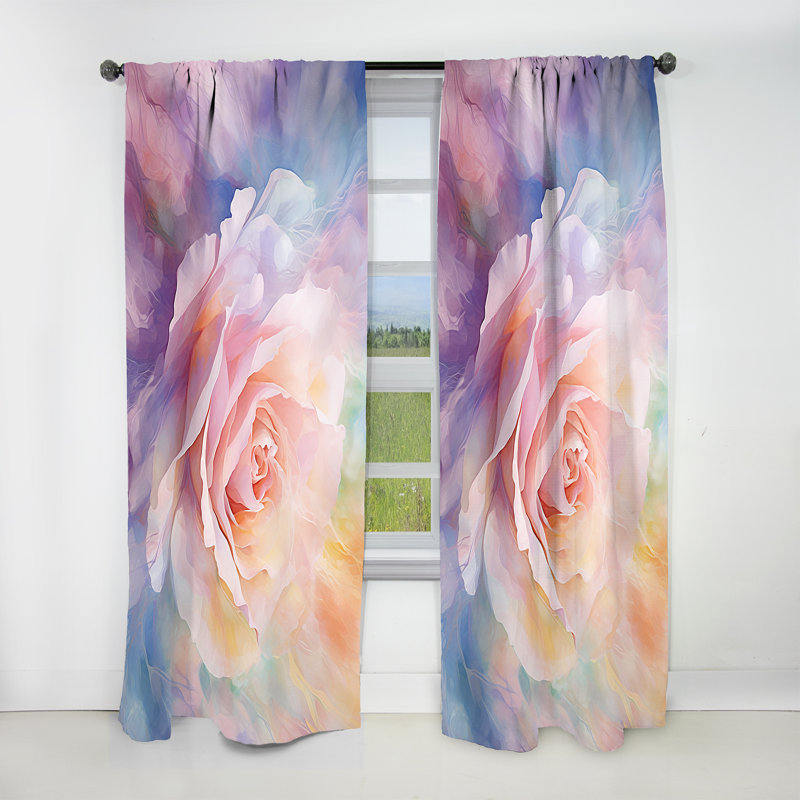 Latoya - Rainbow Curtain - Blackout No Pattern Curtain - 1 Panels, 52" W x 108" L