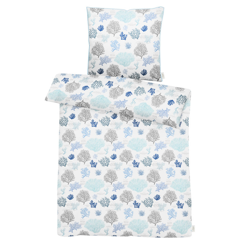 Nautical Duvet Cover Set with Pillowcases, 155 x 220 cm - 1 Pillowcase (80 x 80 cm), Pink