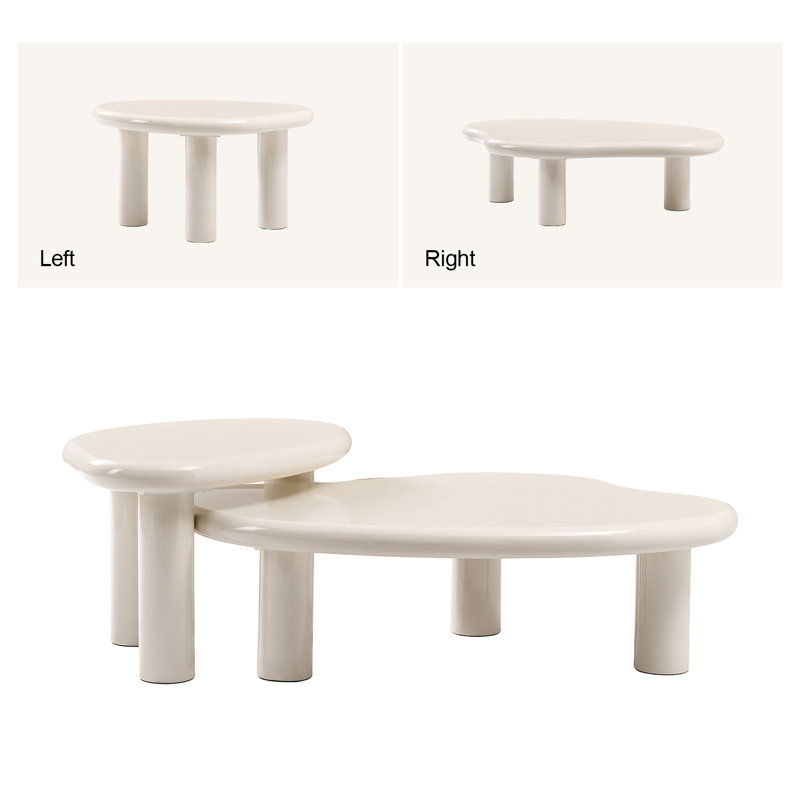 Sandown Modern Asymmetric Cloud Nesting Coffee Table