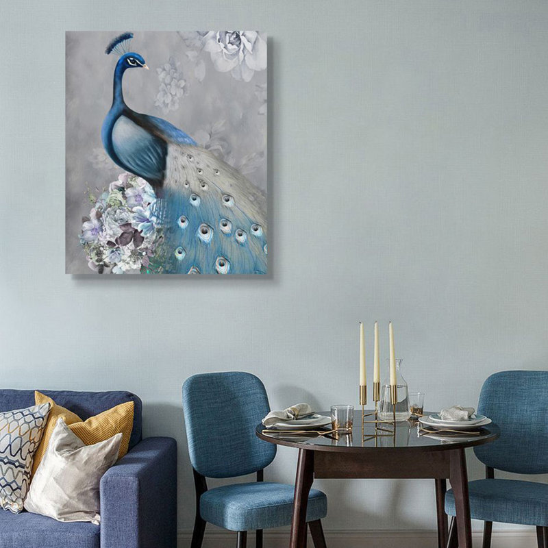 Paon - peinture sur toile tendue