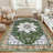 Machine Washable Non-Slip Green Oriental Area Rug-1683931756