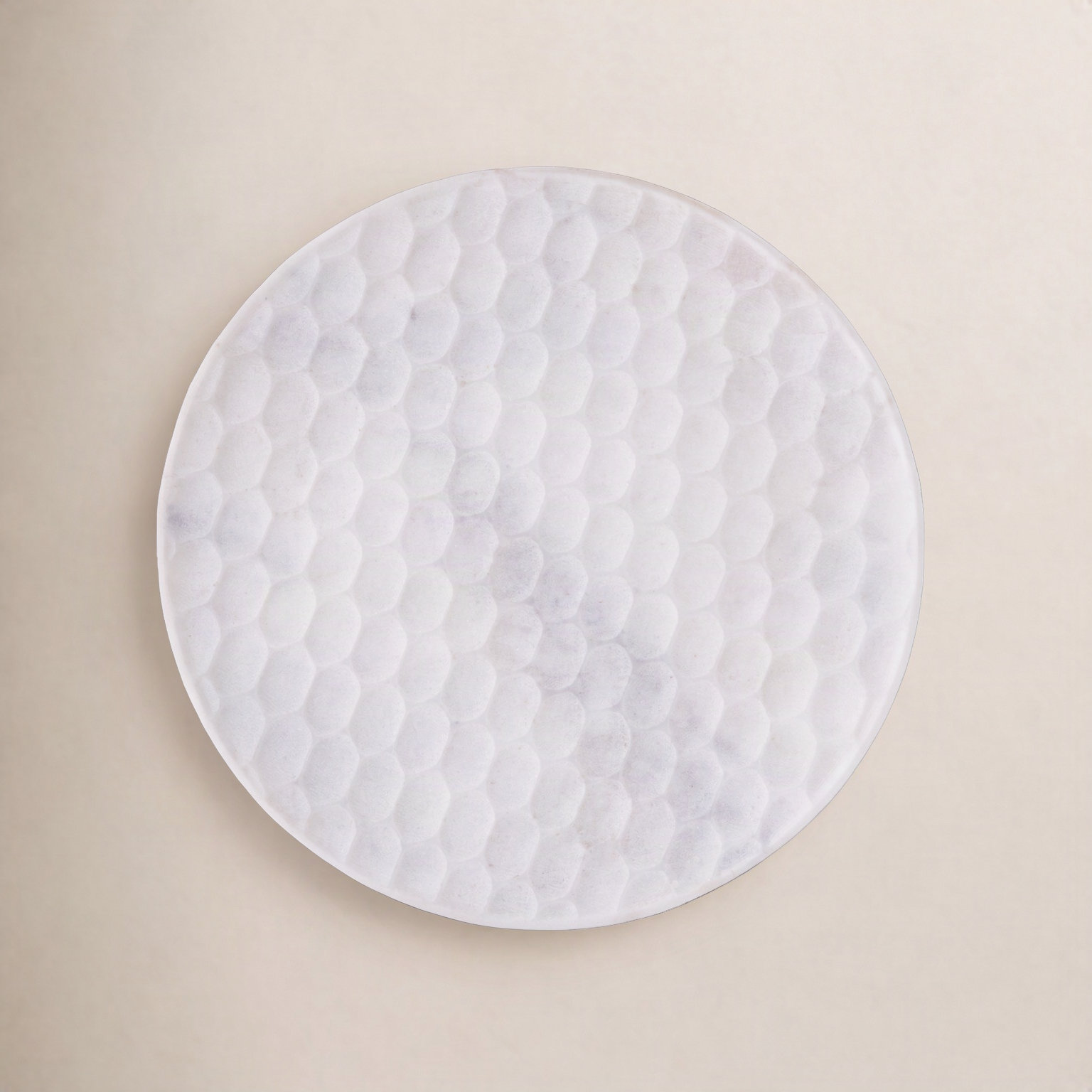 Genuine Marble Decorative Plate, 1" H x 8" W x 8" D