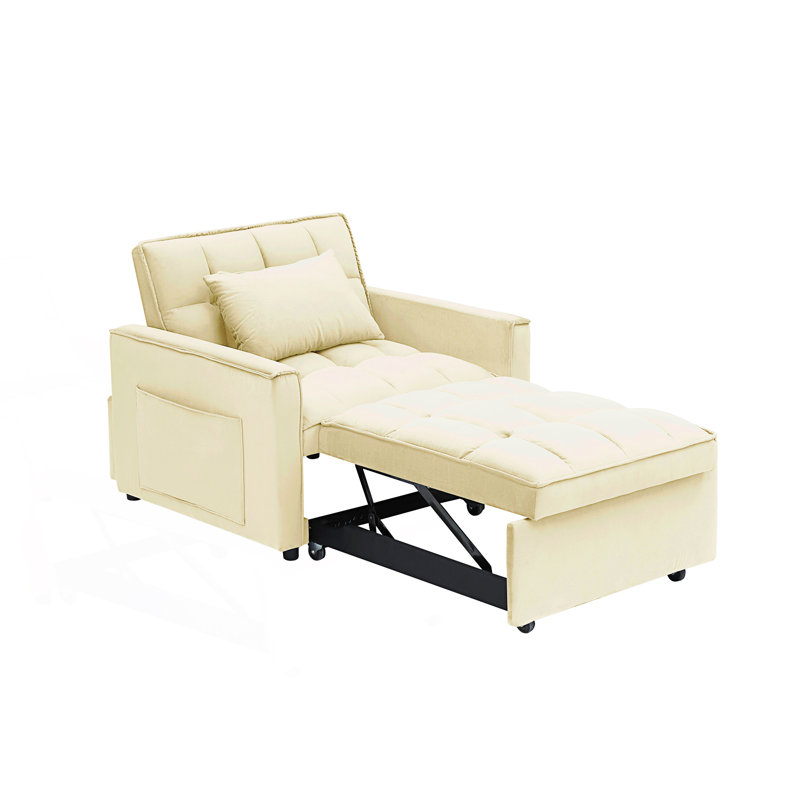 Canapé-lit, fauteuil inclinable convertible 3 en 1