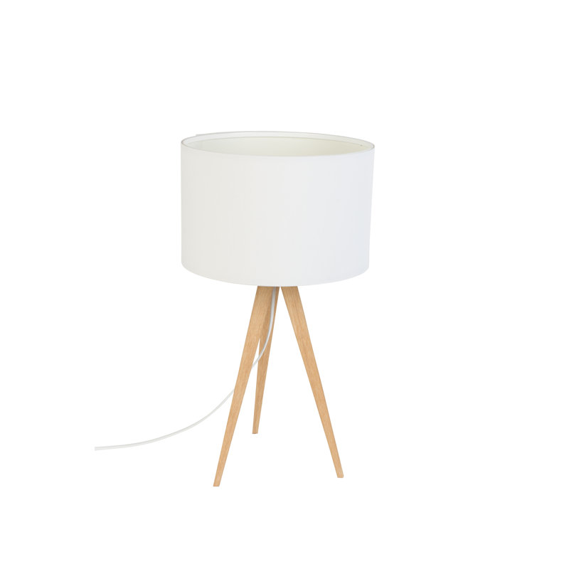 Tripod Table Lamp, White, White