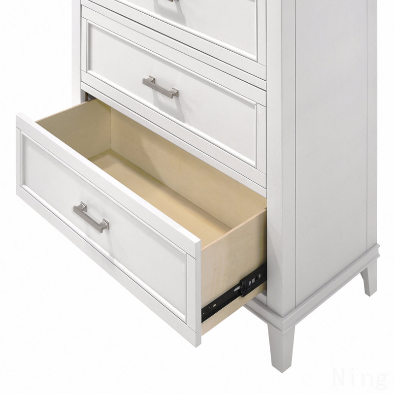 Commode 5 tiroirs, Blanc