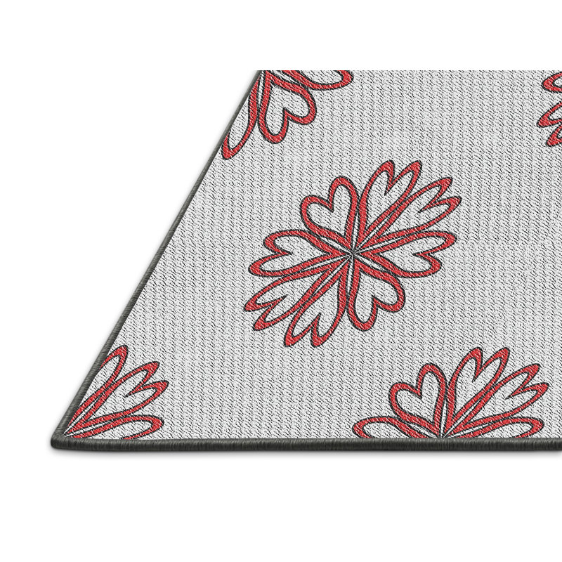 Tapis brun/blanc cassé tissé à la machine, Rectangle 7 pi x 9 pi