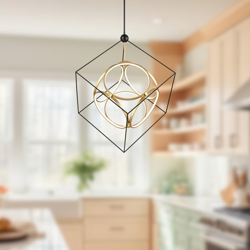 Monza Antique Brass LED Chandelier with Opal Silicon Diffusers