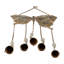 Cloche à vent décorative papillon décorative pour l'extérieur et la cour - Carillons de jardin pour la maison et le patio - 24 po, or