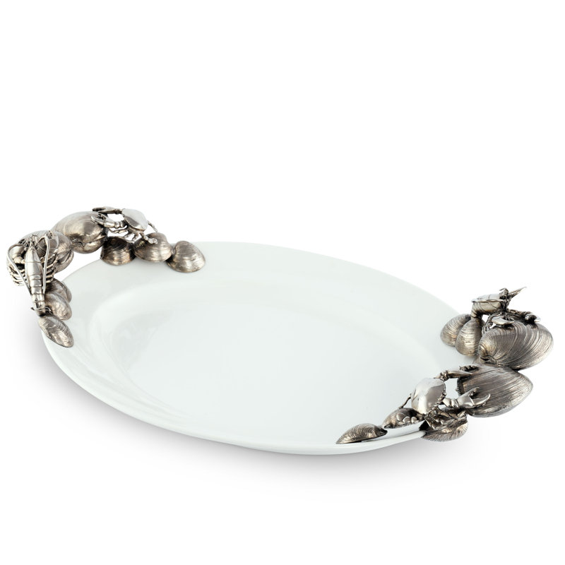 Sea and Shore Ceramic Oval Decorative Tray