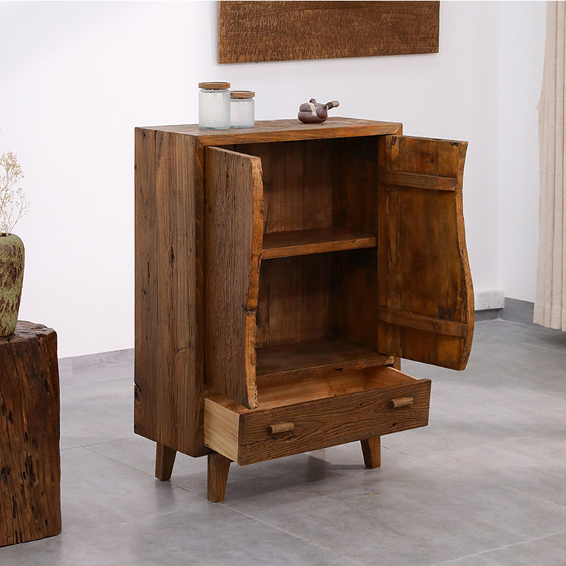 Armoire console en bois d'orme massif