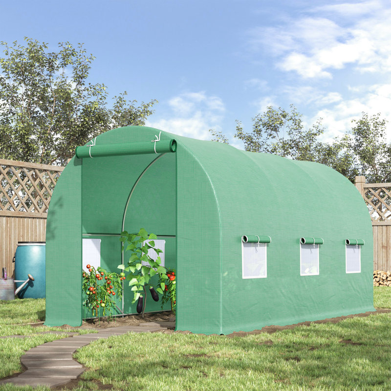 Hobby Greenhouse, Green , 2.6''H x 6.6''W x 3.3''D