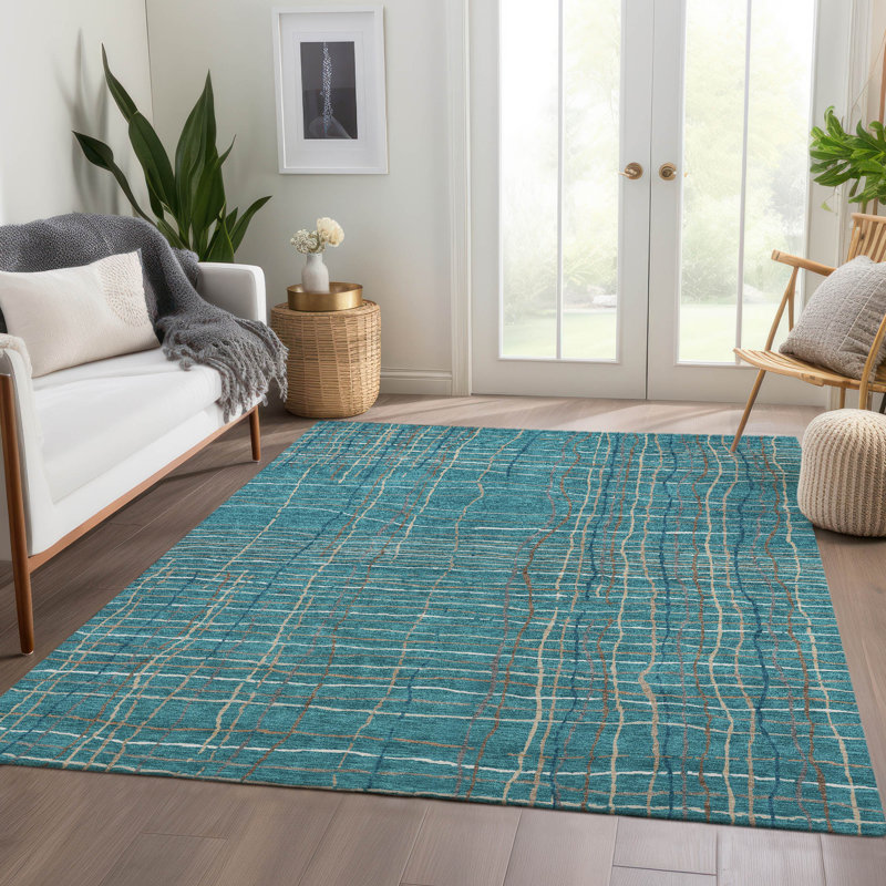 Tapis de qualité supérieure à rayures lavables à la machine AMF998, Rectangle 2 pi 6 po x 3 pi 10 po