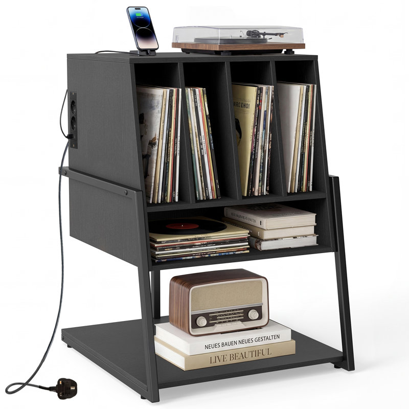 76.5cm H Media Shelves, Black