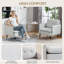 Ensemble de 2 chaises d'appoint, fauteuils avec large siège de détente, pieds en acier