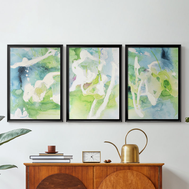 Rising Above I - Toile tendue avec châssis sur mesure - 3 pièces, Noir, H 21 po x l 30 po