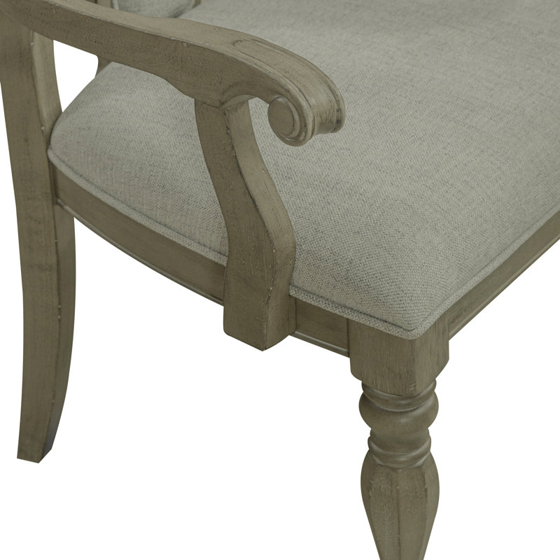 Chaise avec accoudoirs en bois massif Colchester